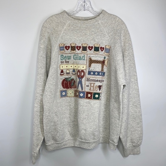 Tultex Vintage Sewing Grandma Sweatshirt - Picture 1 of 10
